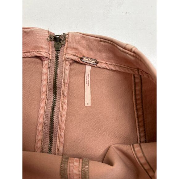 Free People Modern Femme Size 8 Bodycon Denim Mini Skirt in Blush Pink - Picture 4 of 6